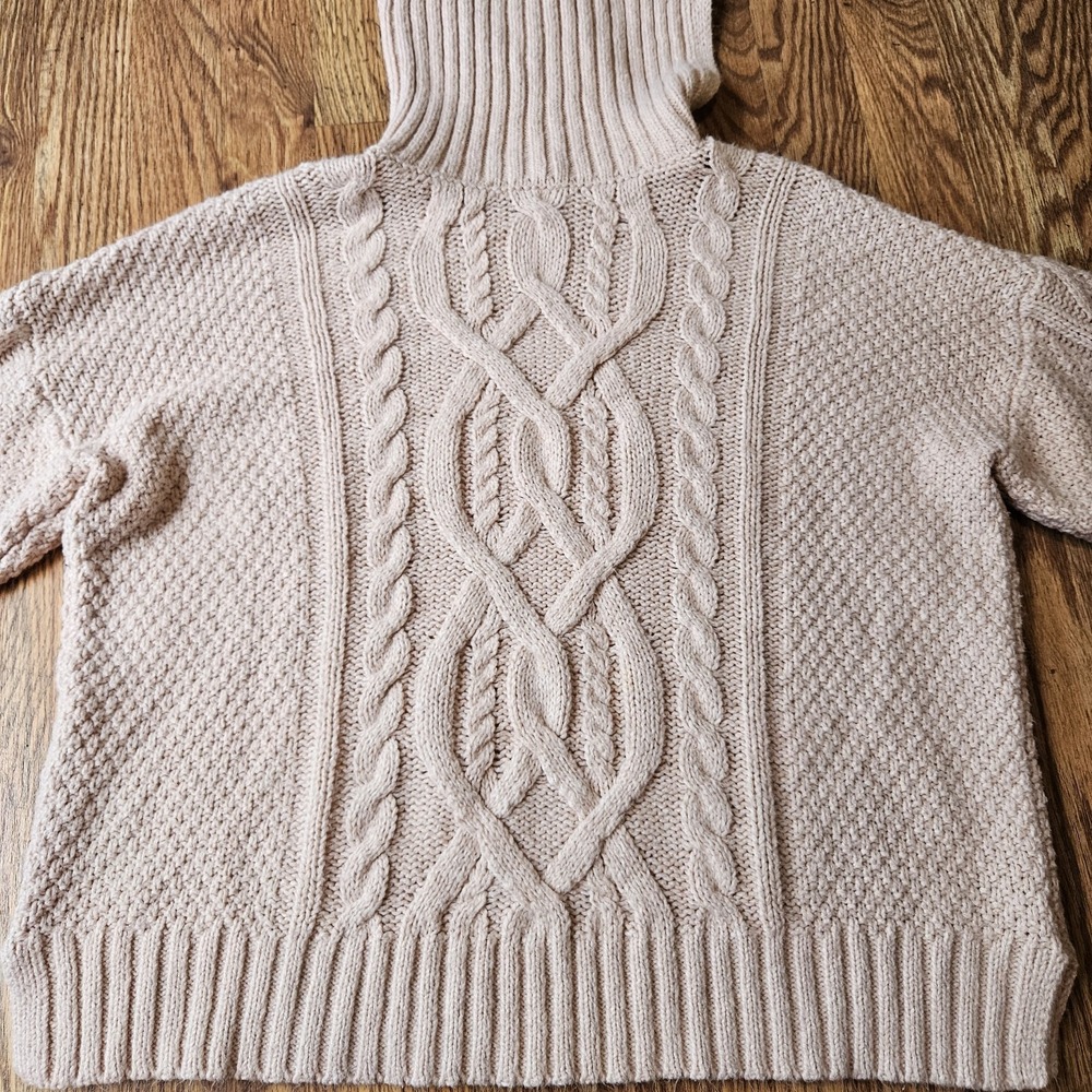 Ralph Lauren Sweater XL Dusty Rose Pink Cable Shawl Collar Button Classy Chic - Picture 9 of 10